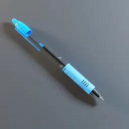 Highly customizable 3D rendered pen with detailed texture, optimized for Blender users seeking quality assets.