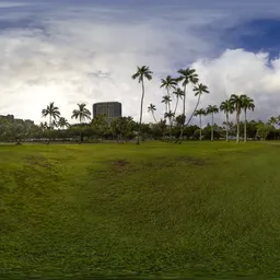 Cloudy Sunset City Park