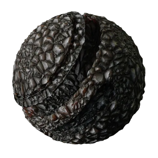 Highly detailed procedural lizard scales texture for 3D Blender materials, offering realism with seamless tiling and displacement mapping.