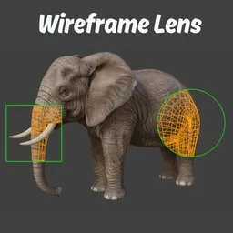 Wireframe Lens - Inspect topology without switching modes.