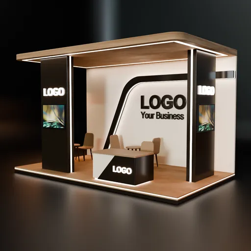 Minimalist Business Exhibition Booth