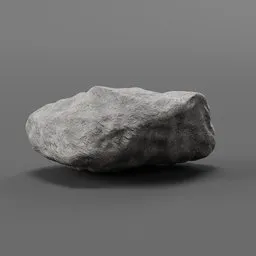 Detailed textured 3D rock model, suitable for Blender rendering, with efficient 2k polygon mesh, ideal for natural scenes.