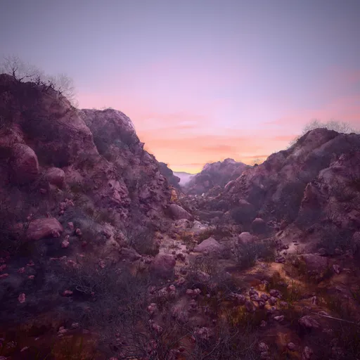 Desert Canyon Sunset Landscape