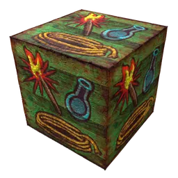 "Medieval Box Asset with PBR Seamless Tile texture - a high-quality 3D model for Blender 3D. Perfect for medieval-themed video games or historical visual projects. Customizable with advanced group configuration and unique shader node."