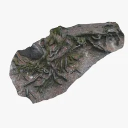 "Lowpoly Beech forest ground roots on slope 3D model for Blender 3D. Photogrametry Scan with Albedo, Normal, and Roughness textures. Realistic and detailed environment element from the 3D marketplace."