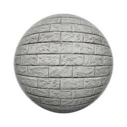 Highly detailed scratched brick PBR material for 3D rendering in Blender, adaptable color, seamless 2k texture.