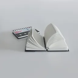 Animated notebook page flip