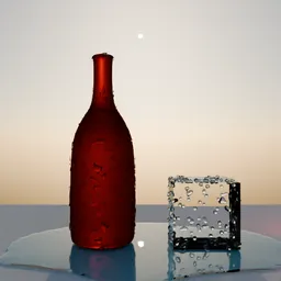 Water droplets on surface