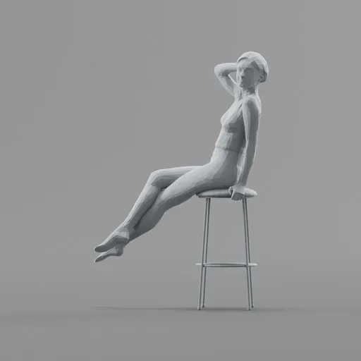 Lowpoly Female Sitting