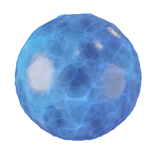 Blue crystal glass
