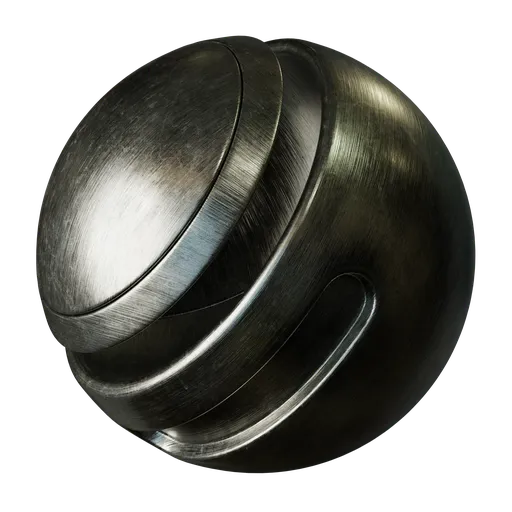 High-quality PBR brushed metal texture for 3D rendering in Blender and other 3D applications.