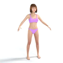 Keiko Character Rigged