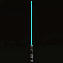 Detailed 3D rendering of a blue lightsaber, suitable for Blender 3D and sci-fi design projects.