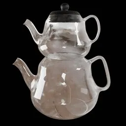 Persian glass kettle and teapot