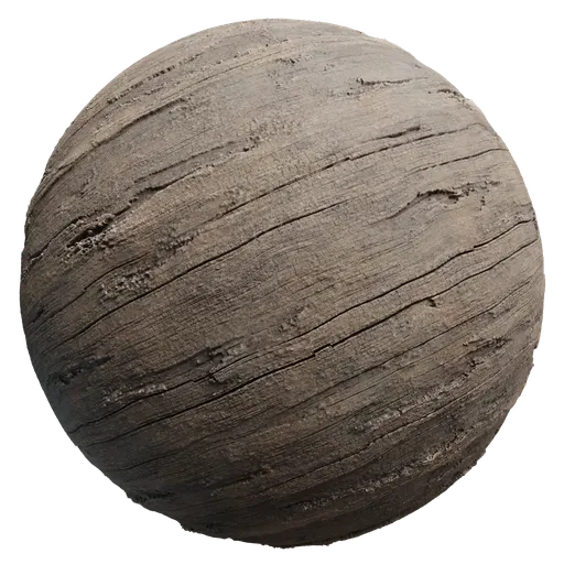 High-quality PBR texture of aged and weathered wood for realistic 3D modeling in Blender and other software.