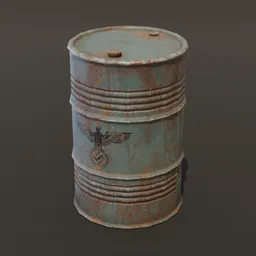 Open-Top Industrial Waste Barrel