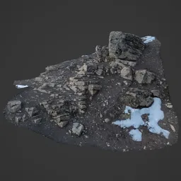 Rocks on Mountain Side Photoscan