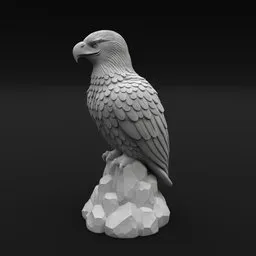 Eagle on Rocky Base