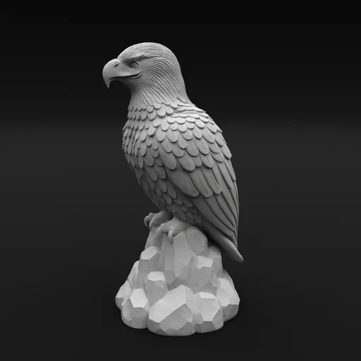 Eagle on Rocky Base