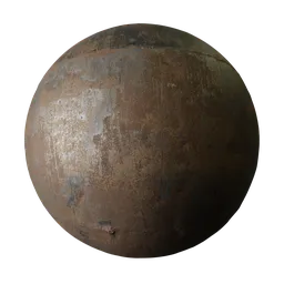 Rust Patched Gray Metal Plate