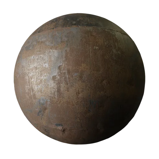 Rust Patched Gray Metal Plate