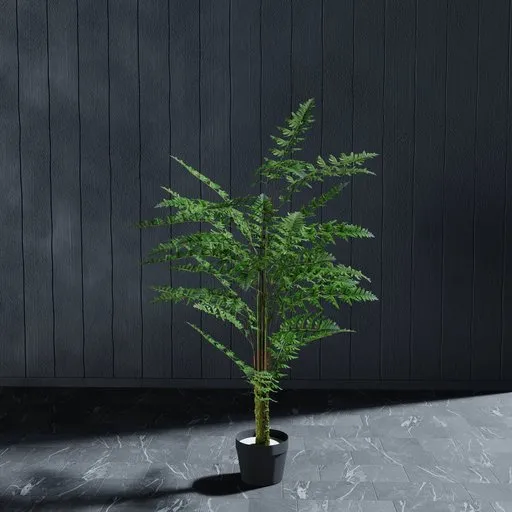 Highly detailed 3D fern model for Blender, customizable for interior rendering, suitable for virtual landscaping.