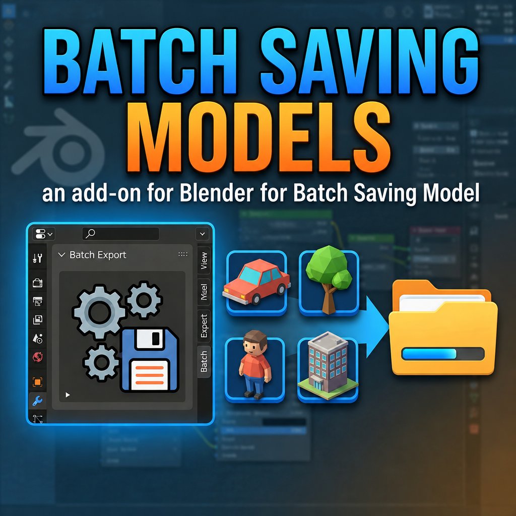 Batch Saving | Import - Export add-ons | Blendkit