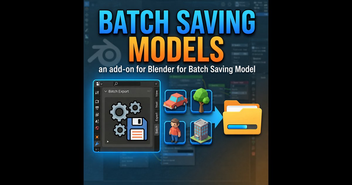 Batch Saving | Import - Export add-ons | Blendkit