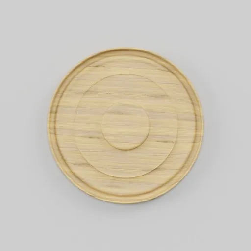 Realistic Blender 3D model of a wooden checker piece with detailed textures and materials.