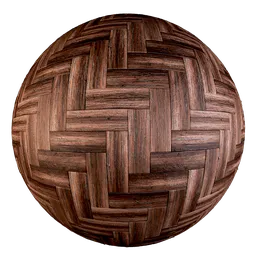 High-resolution 3D Parquet Single Herringbone material texture for realistic flooring in Blender and PBR-compatible applications.