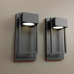 Simple Low Poly Wall Light LED