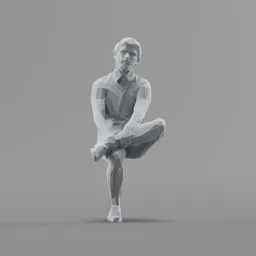 Lowpoly Male Sitting