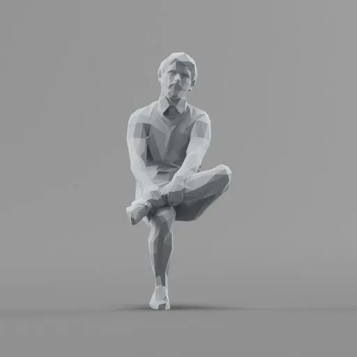 Lowpoly Male Sitting