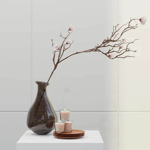 Elegant Magnolia Vase Decor