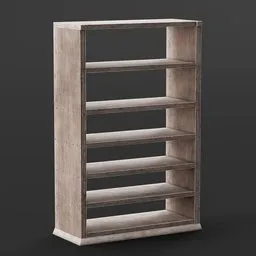 Wooden Bookshelf Worn
