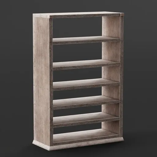 Wooden Bookshelf Worn