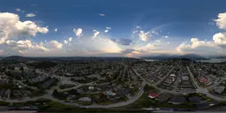 Colorful Dramatic Sunset City