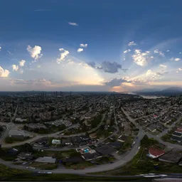 Colorful Dramatic Sunset City