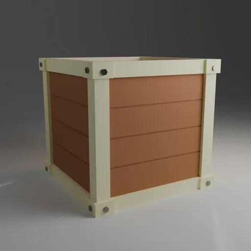 Low Poly Reinforced Storage Crate