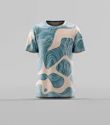 Wave Abstract Graphic T-Shirt