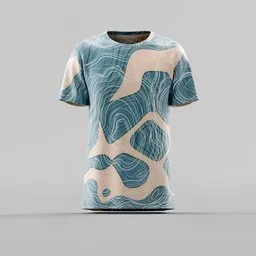 Wave Abstract Graphic T-Shirt