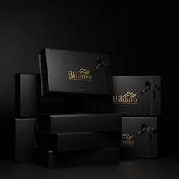 Luxury boxes presentation black theme