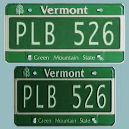 Vermont Licence plate PL
