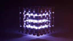 Futuristic Cube Light Structure