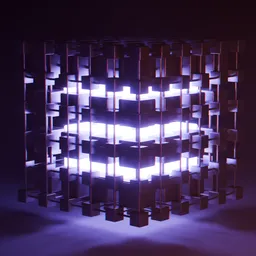 Futuristic Cube Light Structure