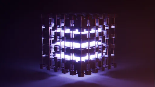 Futuristic Cube Light Structure