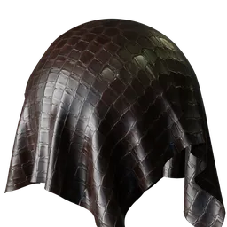 Dark Brown Crocodile Leather