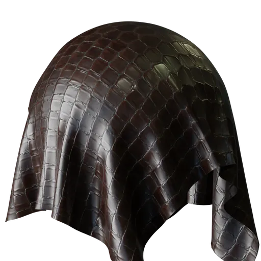 Dark Brown Crocodile Leather