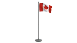 Canadian flag animation, low poly 3D model with quad meshes, for Blender renderings and CG visualization.