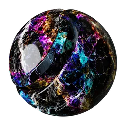 Black Multicolor Marble